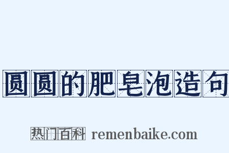 圆圆的肥皂泡造句是什么意思的图片